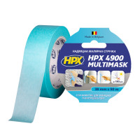 Лента малярная HPX 4900 MULTIMASK сверхпрочная, 38 мм*50 м (голубая)