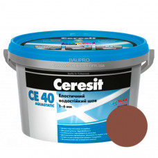 Затирка CERESIT CE 40 Aquastatic 49 (кирпичная), 2 кг