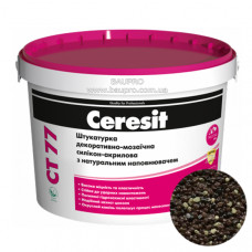 Штукатурка CERESIT CT 77 CHILE 5 декоративно-мозаичная полимерная (зерно 1,4-2,0 мм), 14 кг
