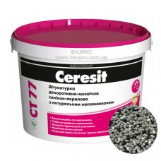 Штукатурка CERESIT CT 77 TIBET 4 декоративно-мозаичная полимерная (зерно 1,4-2,0 мм), 14 кг
