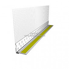 Уголок ПВХ для примыкания к оконным проемам с сеткой из стекловолокна 6 мм, 2,5 м