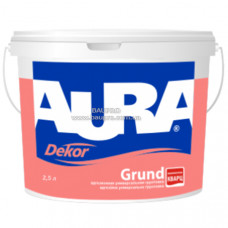 Грунтовка AURA Dekor Grund универсальная с кварцевым наполнителем, 2,5 л