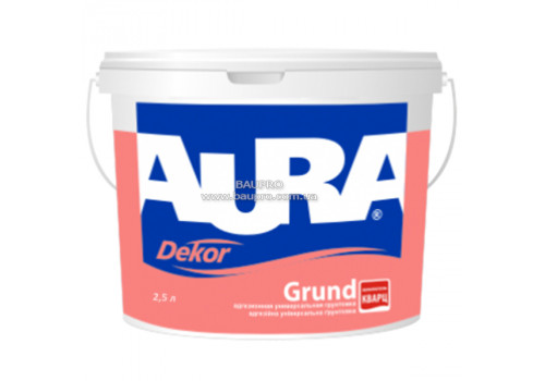 Грунтовка AURA Dekor Grund универсальная с кварцевым наполнителем, 2,5 л
