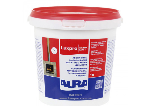 Фарба AURA Luxpro ExtraMatt TR акрилатна дисперсійна (глибокоматова), 0,9 л