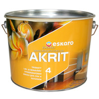 Краска ESKARO Akrit 4 для стен и потолков (глубокоматовая), 9,5 л