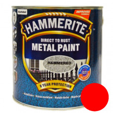 Краска HAMMERITE для металла молотковая (красная), 2,5 л