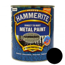 Краска HAMMERITE для металла молотковая (черная), 0,75 л
