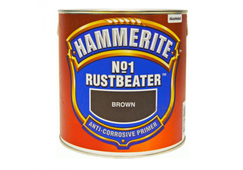 Грунтовка HAMMERITE антикорзионная для металла No.1 Rustbeater (темно-коричневая), 2,5 л