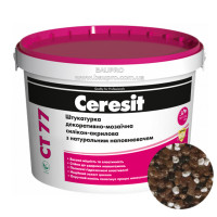 Штукатурка CERESIT CT 77 PERU 2 декоративно-мозаичная полимерная (зерно 1,4-2,0 мм), 14 кг