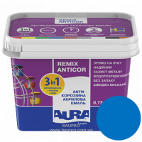 Ґрунт-емаль AURA 3 в 1 Luxpro Remix Anticor акрилова RAL 5005 (синя), 0,75 кг