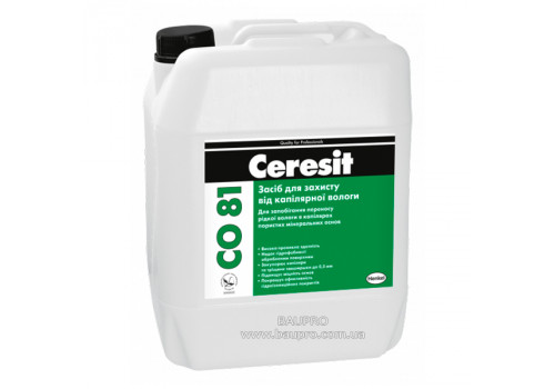 Средство CERESIT CO 81 для защиты от капиллярной влаги, 10 л