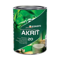 Краска ESKARO Akrit 20 особо прочная моющаяся для стен (полуматовая), 0,95 л
