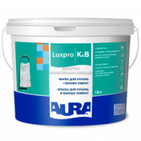 Фарба AURA Luxpro K&B акрилатна дисперсійна для кухонь і ванних кімнат, 10 л