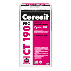 Клей CERESIT CT 190 Pro для МВ армований мікроволокнами (зима), 27 кг