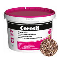 Штукатурка CERESIT CT 77 SIERRA 4 декоративно-мозаичная полимерная (зерно 1,4-2,0 мм), 14 кг