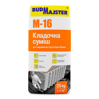 Суміш БУДМАЙСТЕР M-16 кладочна для керамічних пустотілих блоків, 25 кг