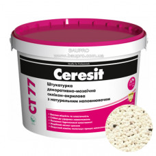 Штукатурка CERESIT CT 77 GRANADA 1 декоративно-мозаичная полимерная (зерно 1,4-2,0 мм), 14 кг