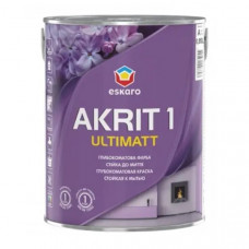 Краска ESKARO Akrit 1 Ultimatt для стен и потолков (глубокоматовая), 0.85 л
