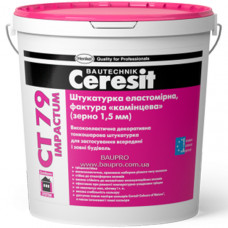 Штукатурка CERESIT CT 79 Impactum эластомерная "камешковая" (зерно 1,5 мм), 25 кг