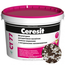 Штукатурка CERESIT CT 77  MOROCCO 2 декоративно-мозаичная полимерная (зерно 1,4-2,0 мм), 28 кг