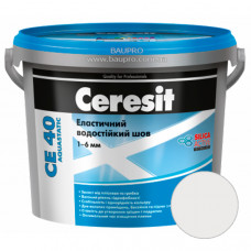Затирка CERESIT CE 40 Aquastatic 01 (белая), 5 кг