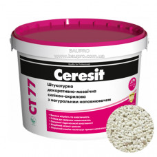 Штукатурка CERESIT CT 77 GRANADA 2 декоративно-мозаичная полимерная (зерно 1,4-2,0 мм), 14 кг