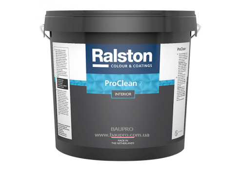 Фарба RALSTON Pro Clean 7 BW матова для стін, для внутрішніх робіт, 10 л 