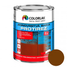 Краска COLORLAK PROTIREZ S2015, антикоррозийная, полуматовая (коричневая), RAL8017, 0,6 л