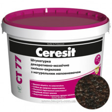 Штукатурка CERESIT CT 77 CHILE 6 декоративно-мозаичная полимерная (зерно 1,4-2,0 мм), 14 кг