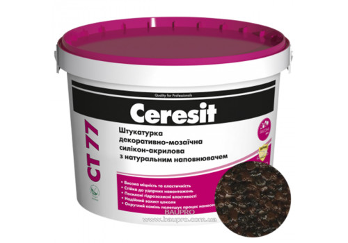 Штукатурка CERESIT CT 77 CHILE 6 декоративно-мозаичная полимерная (зерно 1,4-2,0 мм), 14 кг