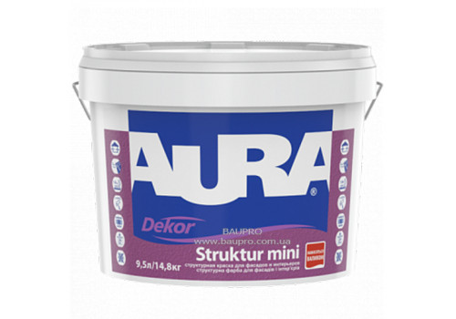 Краска AURA Dekor Struktur mini структурная, 9,5 л