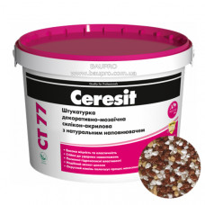 Штукатурка CERESIT CT 77 MOROCCO 3 декоративно-мозаичная полимерная (зерно 1,4-2,0 мм), 14 кг