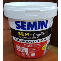 Шпаклівка SEMIN SEM-LIGHT ремонтна надлегка безусадкова (екстра біла), 1 л