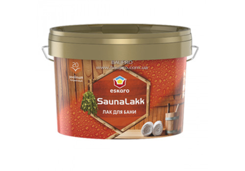 Лак ESKARO Saunalakk для лазні, 2,4 л