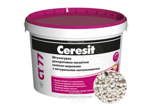 Штукатурка CERESIT CT 77 GRANADA 3 декоративно-мозаїчна полімерна (зерно 1,4-2,0 мм), 14 кг