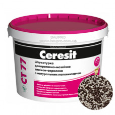 Штукатурка CERESIT CT 77 TIBET 6 декоративно-мозаичная полимерная (зерно 1,4-2,0 мм), 14 кг