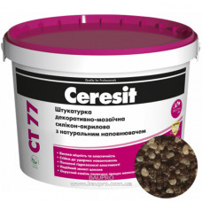Штукатурка CERESIT CT 77 CHILE 1 декоративно-мозаичная полимерная (зерно 1,4-2,0 мм), 14 кг