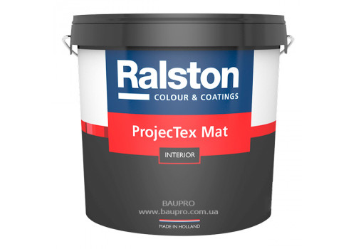 Краска RALSTON Projec Tex Matt W матовая паропроницаемая для внутренних работ, 10 л