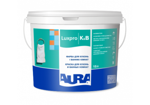 Краска AURA Luxpro K&B акрилатная дисперсионная для кухонь и ванных комнат, 5 л