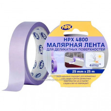 Лента малярная HPX 4800 для деликатных поверхностей, 25 мм*25 м (фиолетовая)