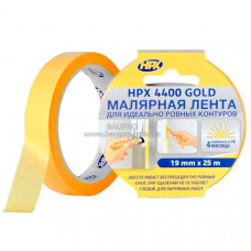 Лента малярная HPX 4400 маскирующая, 19 мм*25 м, "золотая"