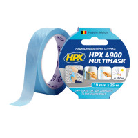 Лента малярная HPX 4900 MULTIMASK сверхпрочная, 19 мм*25 м (голубая)