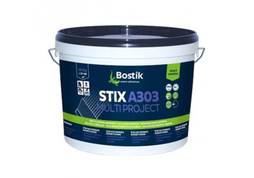 Клей BOSTIK STIX A303 MULTI PROJECT для напольных покрытий, 14 кг