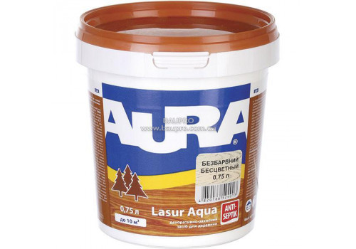 Деревозащитное средство AURA Lasur Aqua (бесцветный), 0,75 л