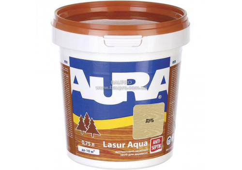 Деревозащитное средство AURA Lasur Aqua (дуб), 0,75 л