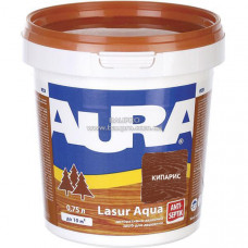 Деревозащитное средство AURA Lasur Aqua (кипарис), 0,75 л