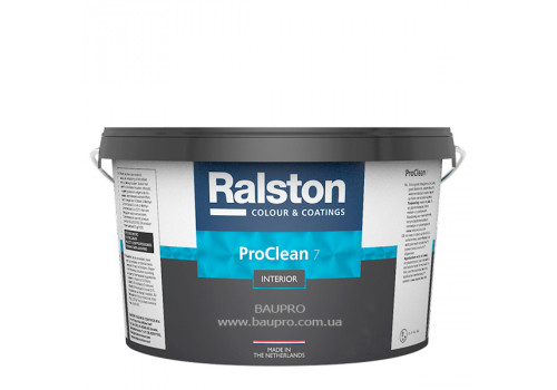 Фарба RALSTON Pro Clean 7 BW матова для стін, для внутрішніх робіт, 2,37 л 