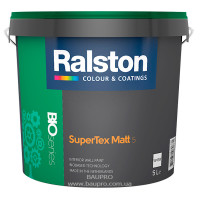 Фарба RALSTON Super Tex Matt 5 W/BW для внутрішніх робіт, 5 л 