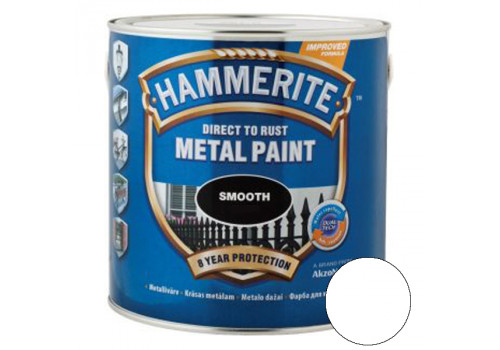 Краска HAMMERITE для металла гладкая, Smooth (белая), 2,5 л