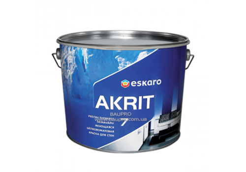 Краска ESKARO Akrit 7 моющаяся для стен (шелково-матовая), 4,75 л